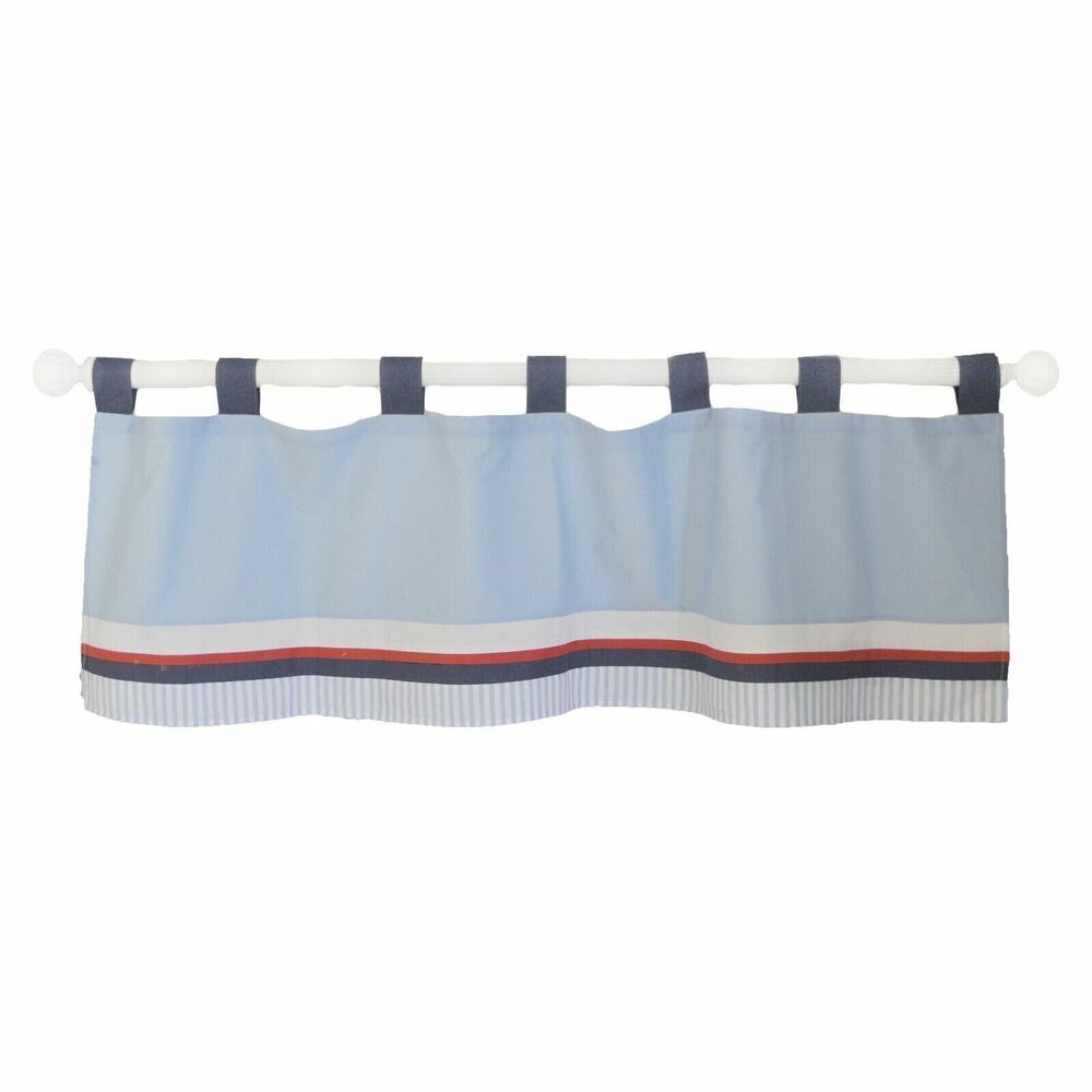My Baby Sam First Mate Valance Curtain‎ In Blue 52" X 14"